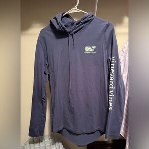 Vineyard Vines Navy Logo Cotton Pullover Long sleeve tee. XL
